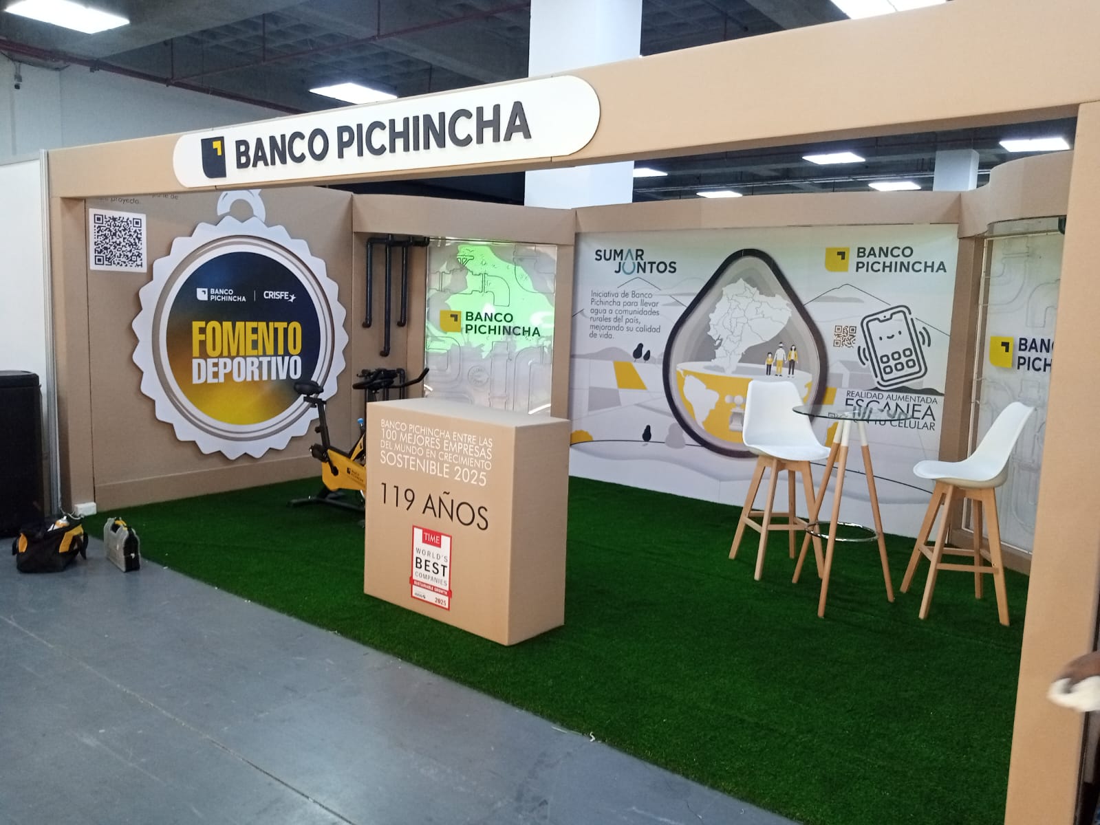 Stand sostenible de Banco Pichincha